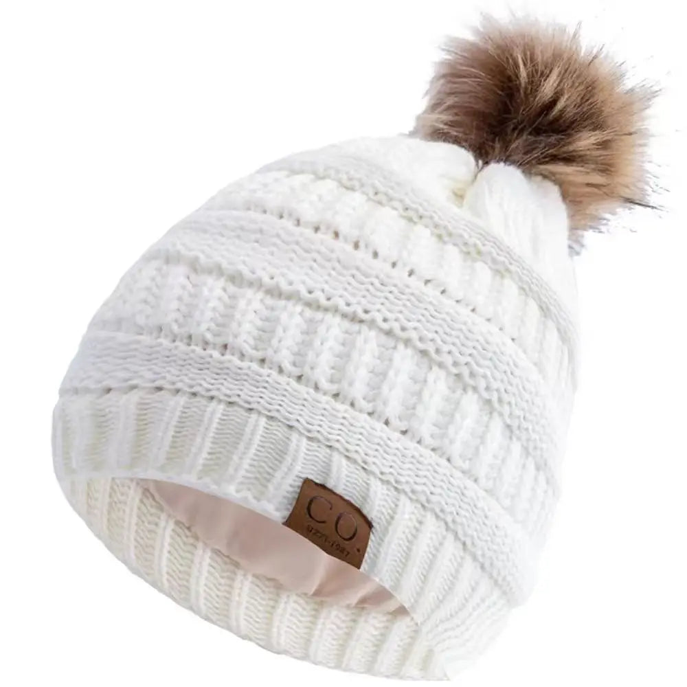 Anti-Frizz Beanie Hat with Satin Lining